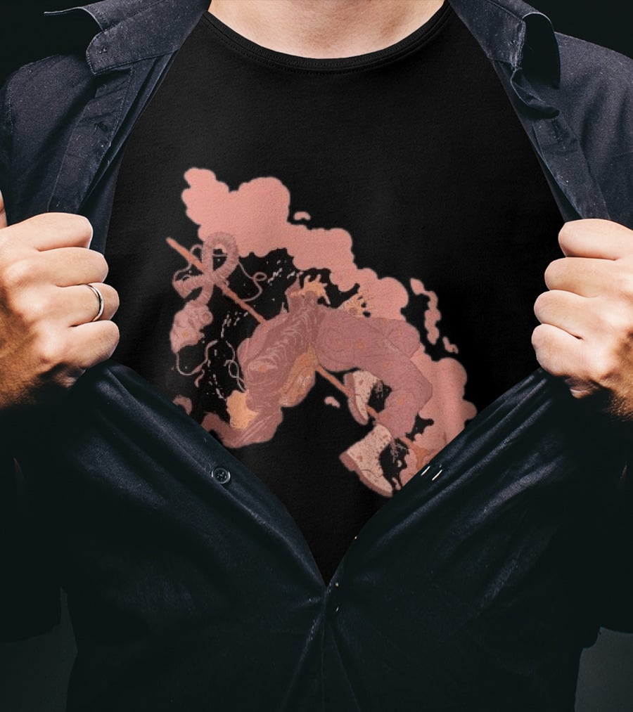 Demon Hunter Exile Warrior Art With Sword And Abstract T-Shirt