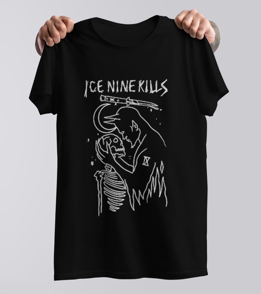 Ice Nine Kills Skull Embrace With Hand And Sword And Grim Reaper T-Shirt
