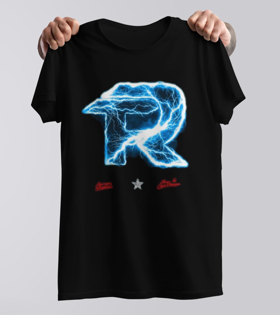 Fuerza Regida Lightning R Blue Electric Energy T-Shirt