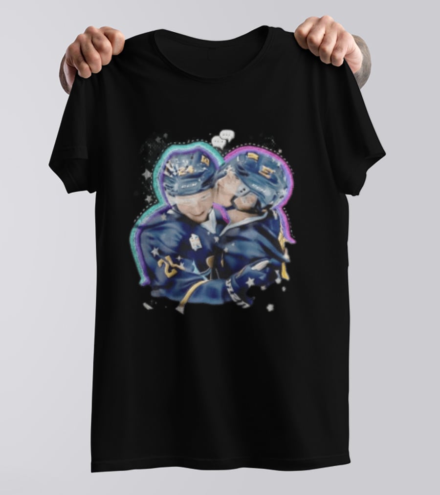NHL Hockey Players Number 24 5 Hugging Victory Stars Celebration T-Shirt