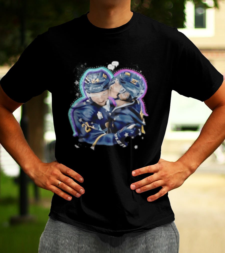 NHL Hockey Players Number 24 5 Hugging Victory Stars Celebration T-Shirt