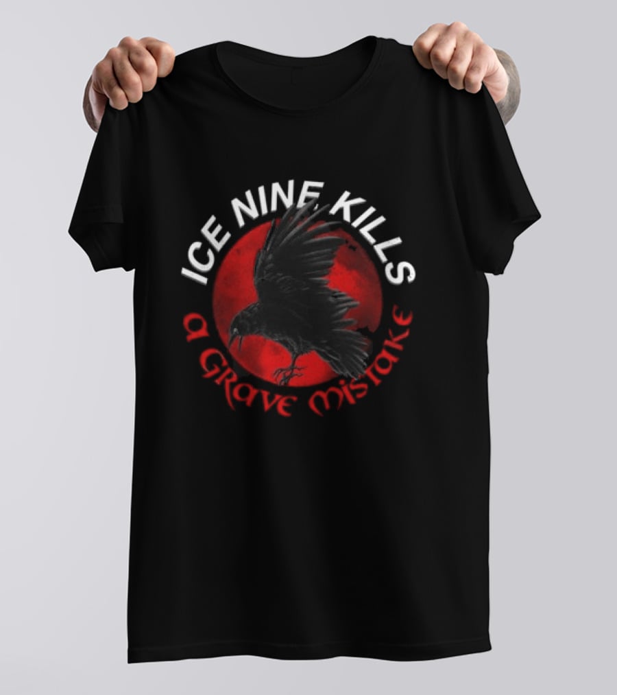 Ice Nine Kills A Grave Mistake Raven Red Circle T-Shirt