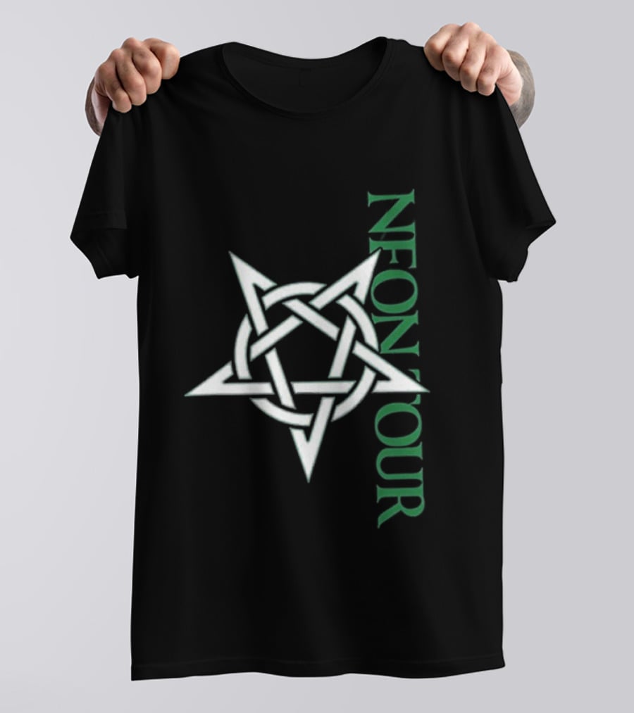 Neon Tour Interscope Store Face Burn Star T-Shirt