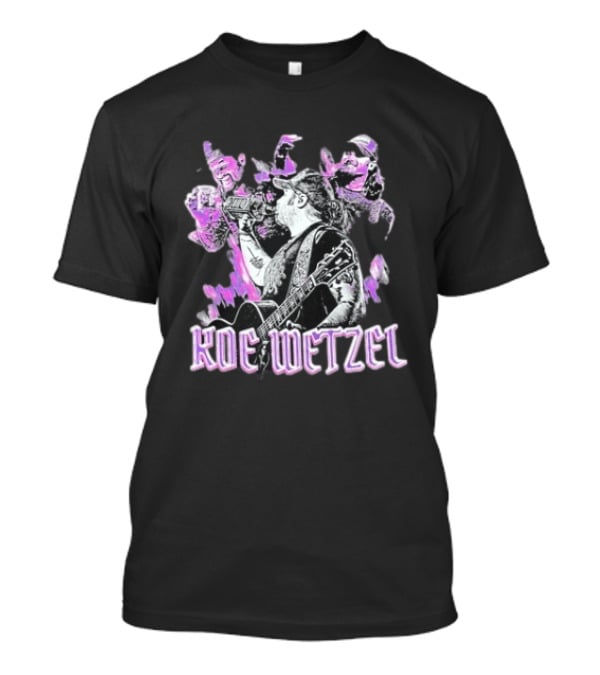 Koe Wetzel Fall Tour 2022 Purple Guitarist Montage T-Shirt