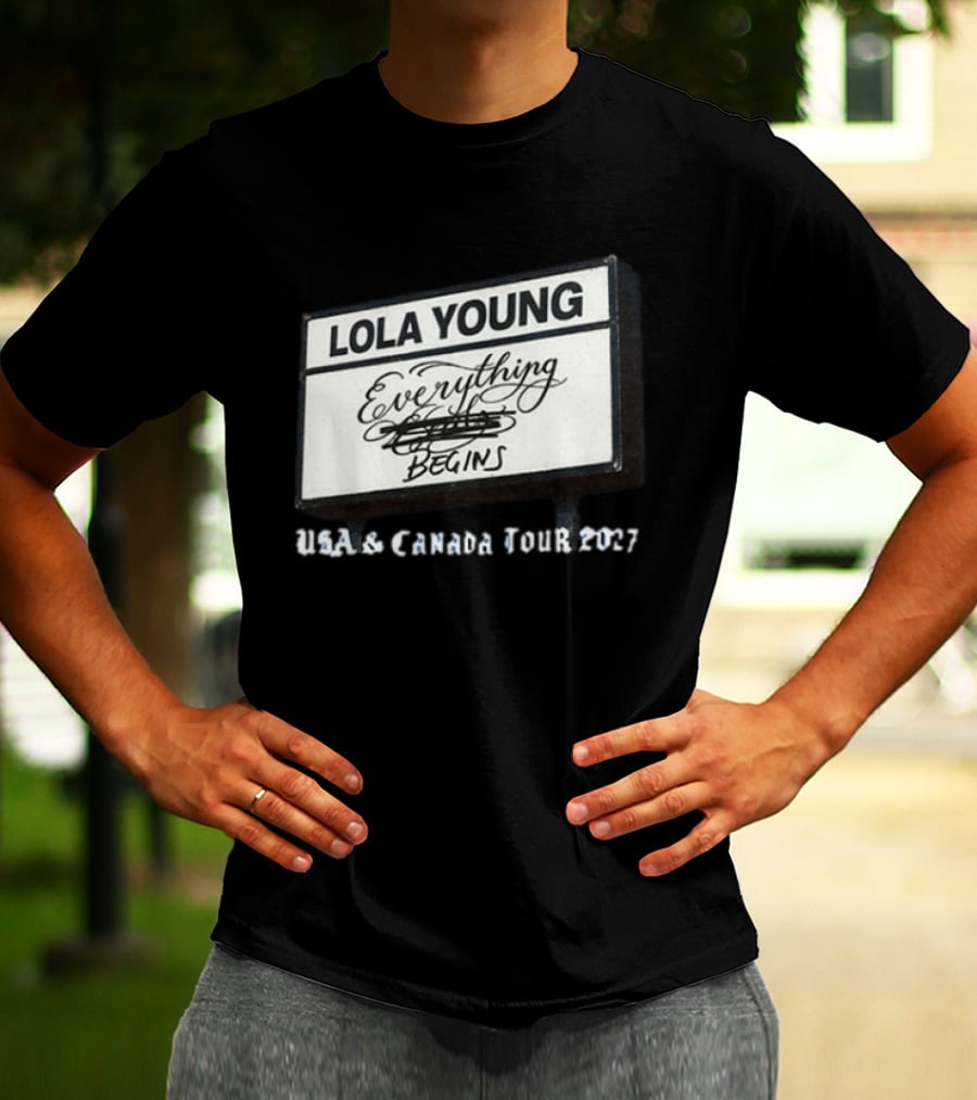 Lola Young Everything Begins USA Canada Tour 2027 T-Shirt