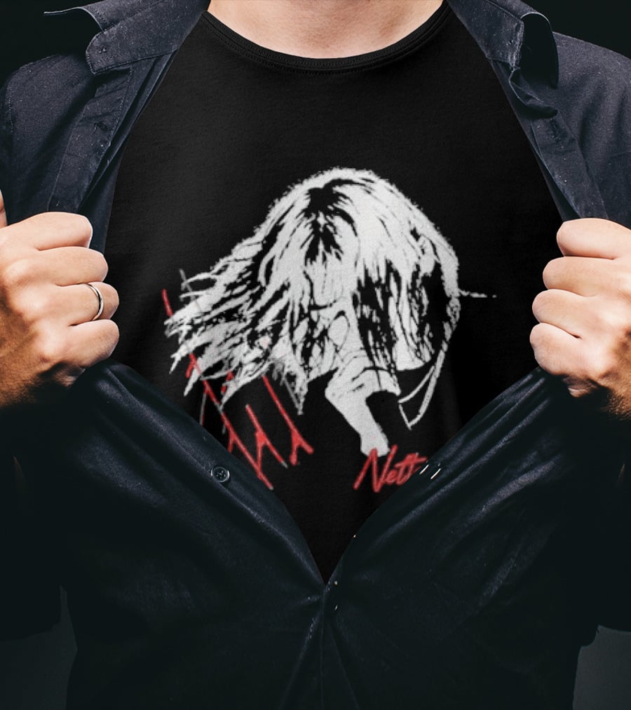 Nettspend Slash Hair Silhouette With Red Scribble T-Shirt