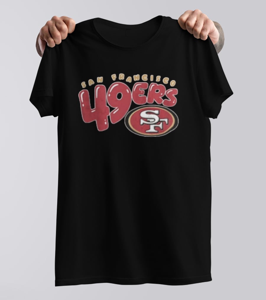 San Francisco 49ers 49 Bubble Lettering Team SF T-Shirt