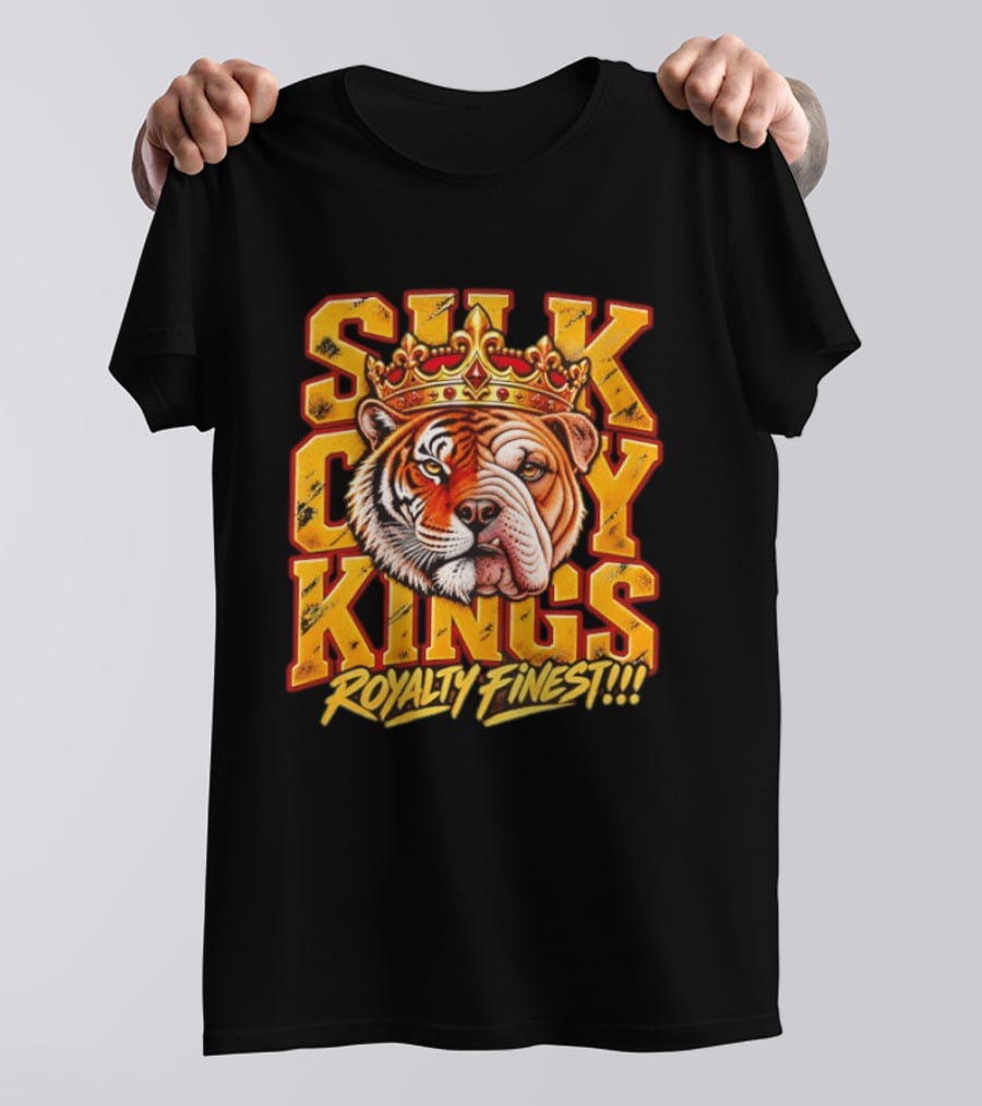 Silk City Kings Royalty Finest Regal Tiger Bulldog Duo T-Shirt