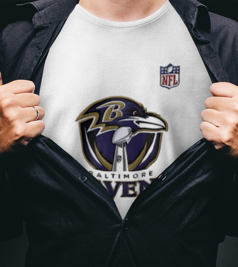 Baltimore Ravens Lamar Jackson 8 NFL Logo Ravens Football T-Shirt