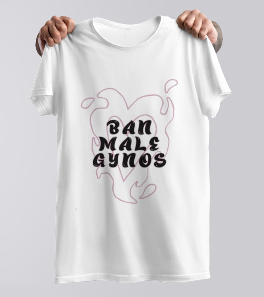 Ban Male Gynos Heart Shape Flame T-Shirt