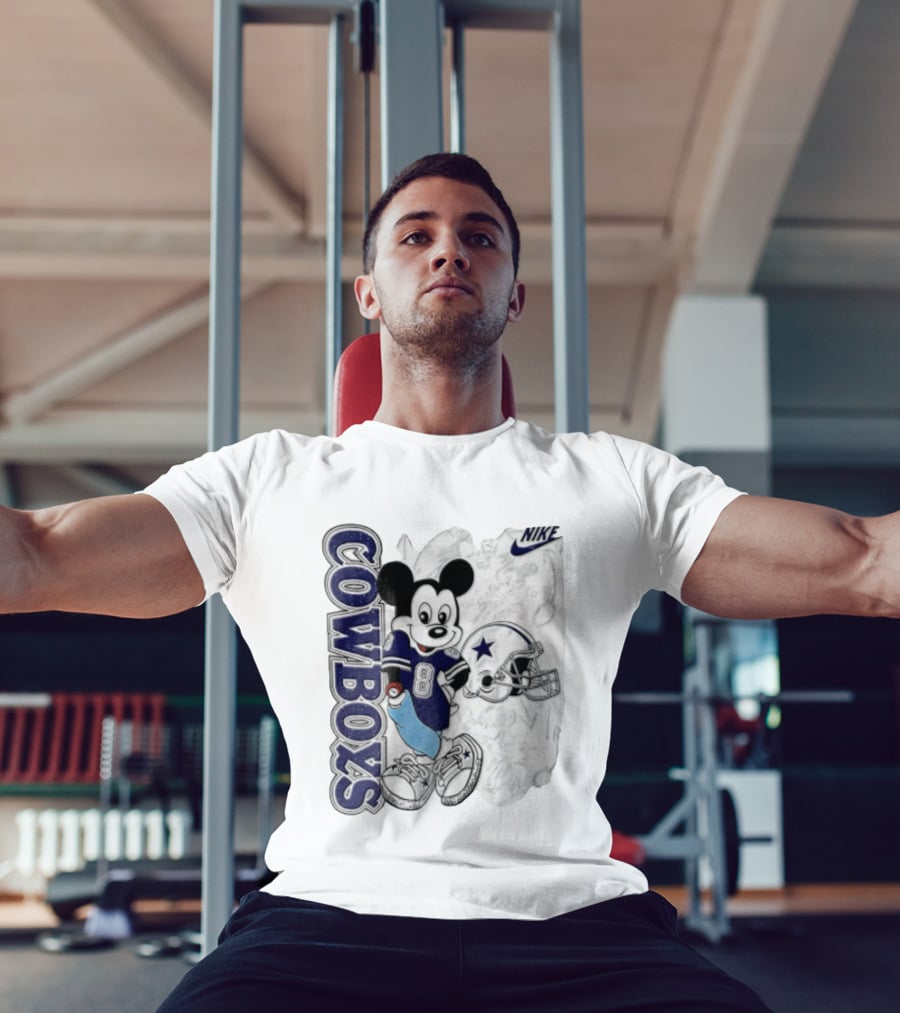 Cowboys Mickey Mouse 8 Football Jersey Cartoon Nike T-Shirt