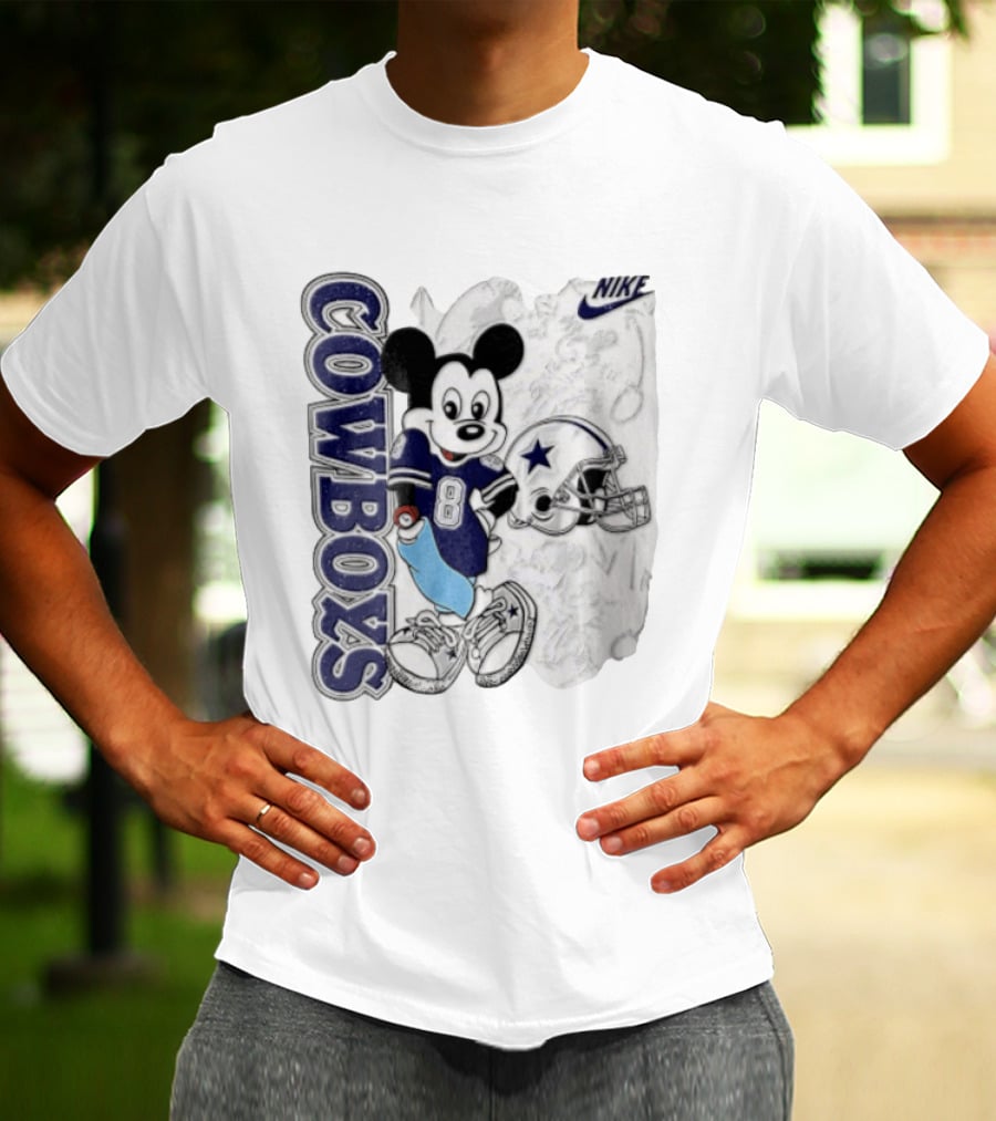 Cowboys Mickey Mouse 8 Football Jersey Cartoon Nike T-Shirt