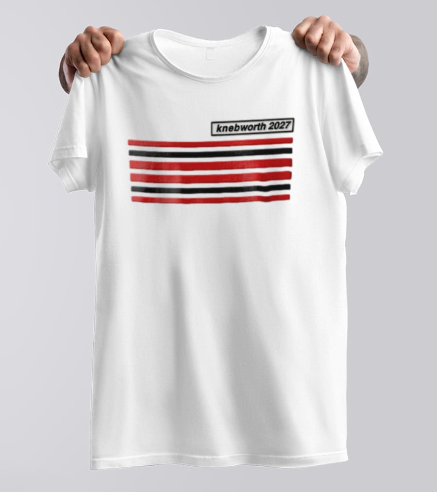 Knebworth 2027 Red And Black Horizontal Stripes T-Shirt