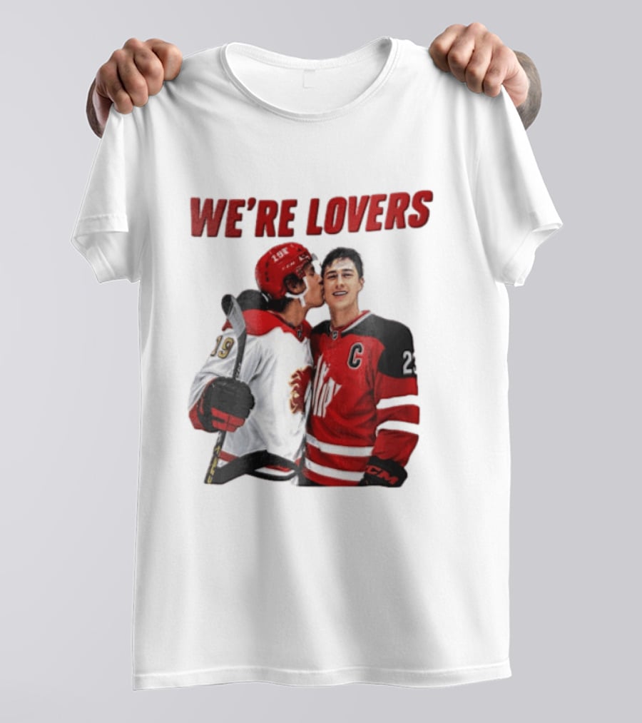 NHL Calgary Flames Matthew Tkachuk Quinn Hughes We're Lovers T-Shirt