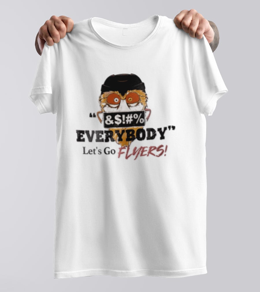 Gritty Flyers Everybody Let's Go NHL Philadelphia Hockey Helmet Cartoon T-Shirt