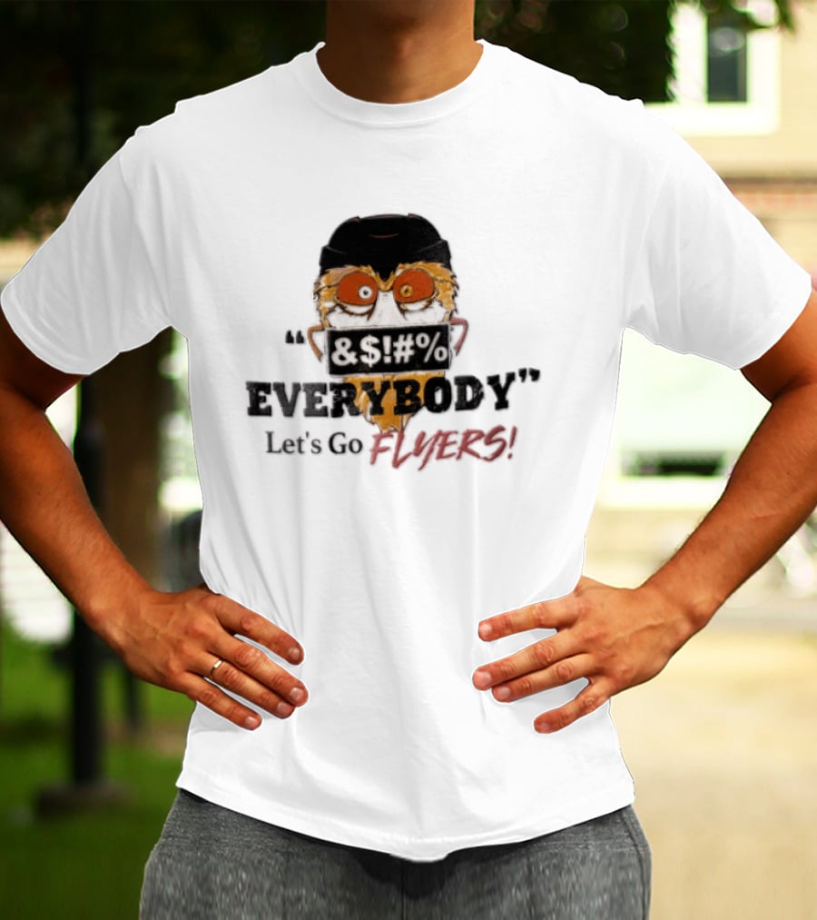 Gritty Flyers Everybody Let's Go NHL Philadelphia Hockey Helmet Cartoon T-Shirt