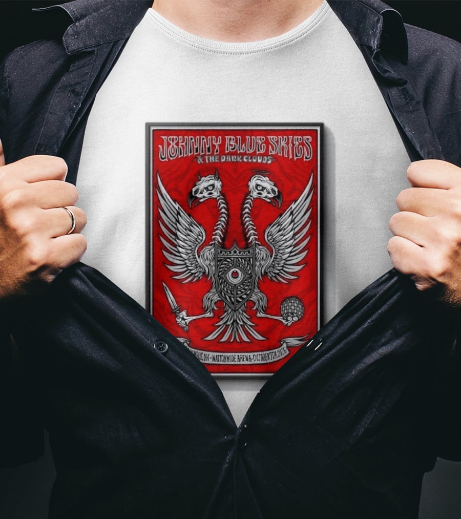 Johnny Blue Skies And The Dark Clouds Nationwide Arena Columbus OH October 7 2026 Two Headed Eagle T-Shirt