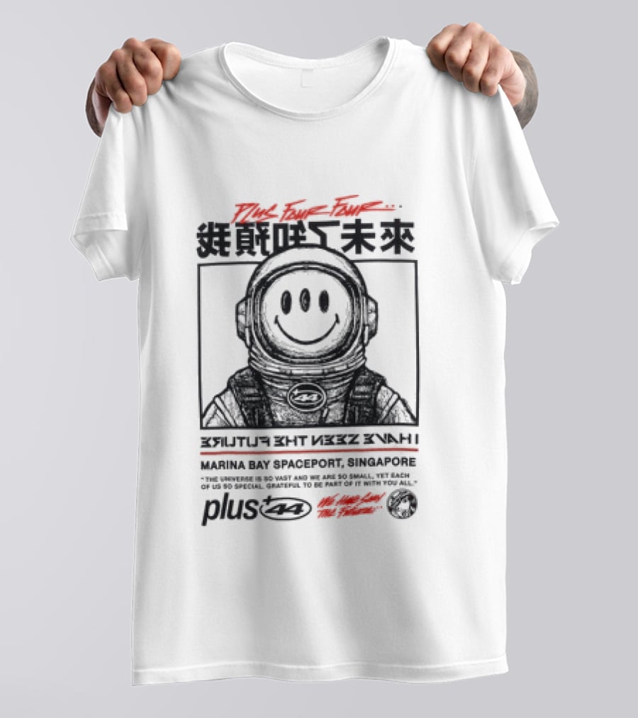Plus44 Marina Bay Spaceport Singapore Smile Astronaut Future T-Shirt