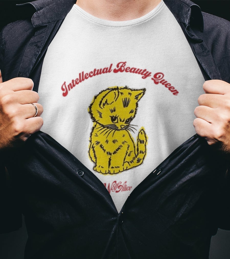 Wolf Alice Intellectual Beauty Queen Cat Drawing T-Shirt