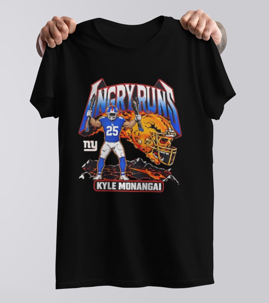 Angry Runs Kyle Monangai 25 Explosive Football T-Shirt