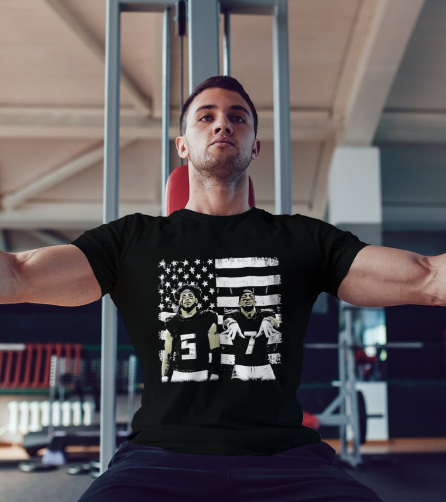 Bijan Robinson Drake London Atlanta USA Flag Football Collaboration T-Shirt