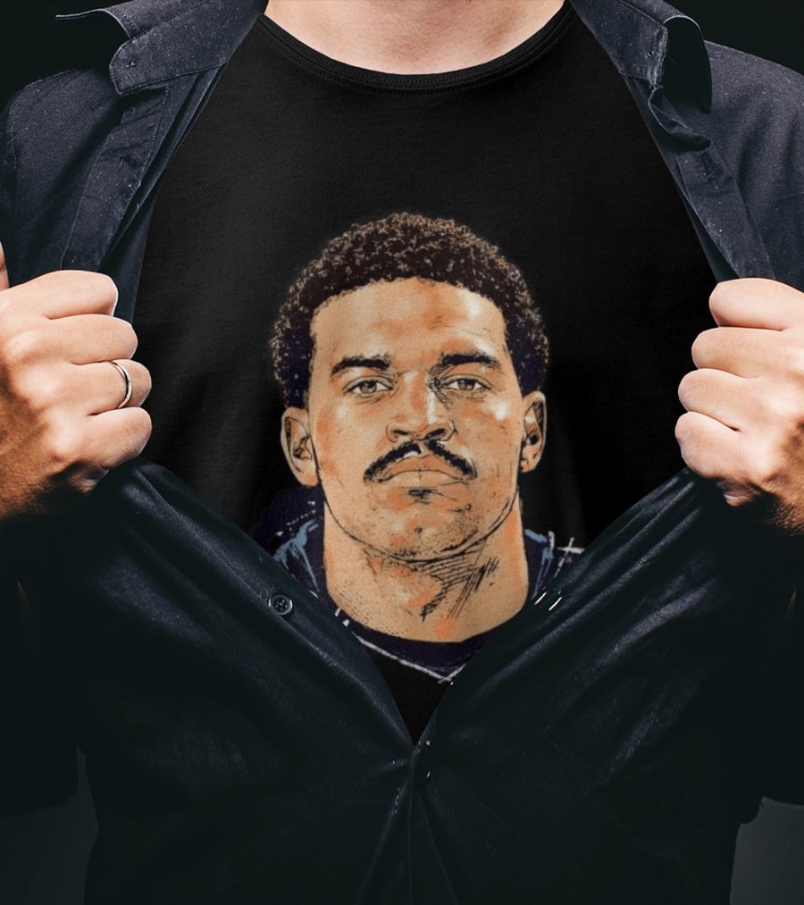 Caleb Williams Chicago Bears Football Retro Mustache T-Shirt