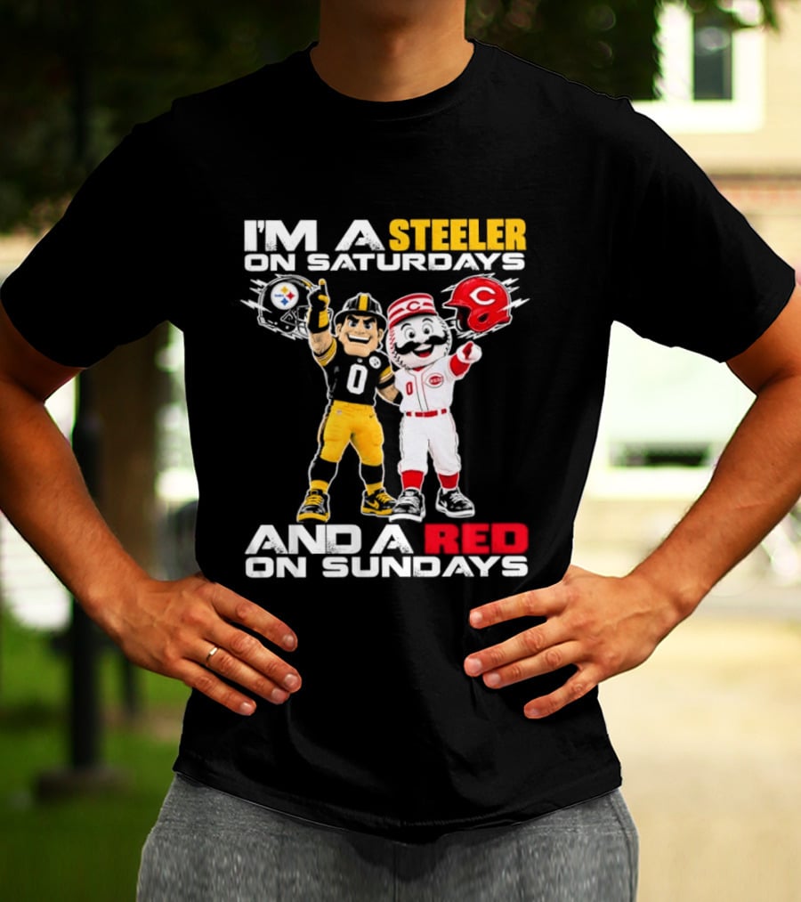 I'm A Steeler On Saturdays And A Red On Sundays With Mascots T-Shirt