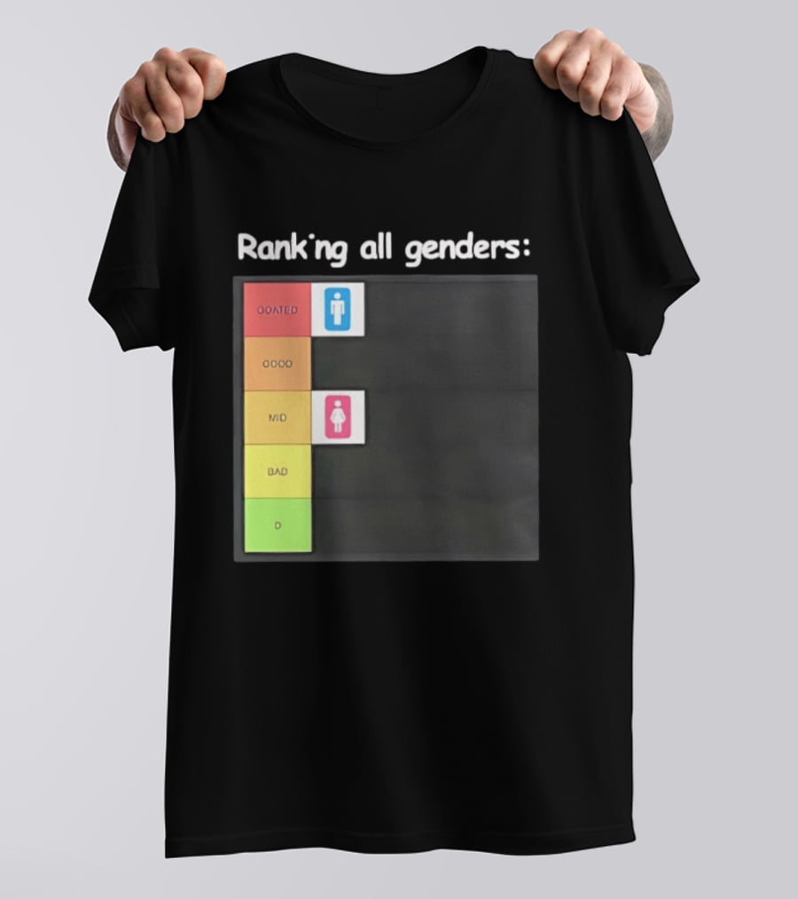 Ranking All Genders GOATed Good Mid Bad D T-Shirt