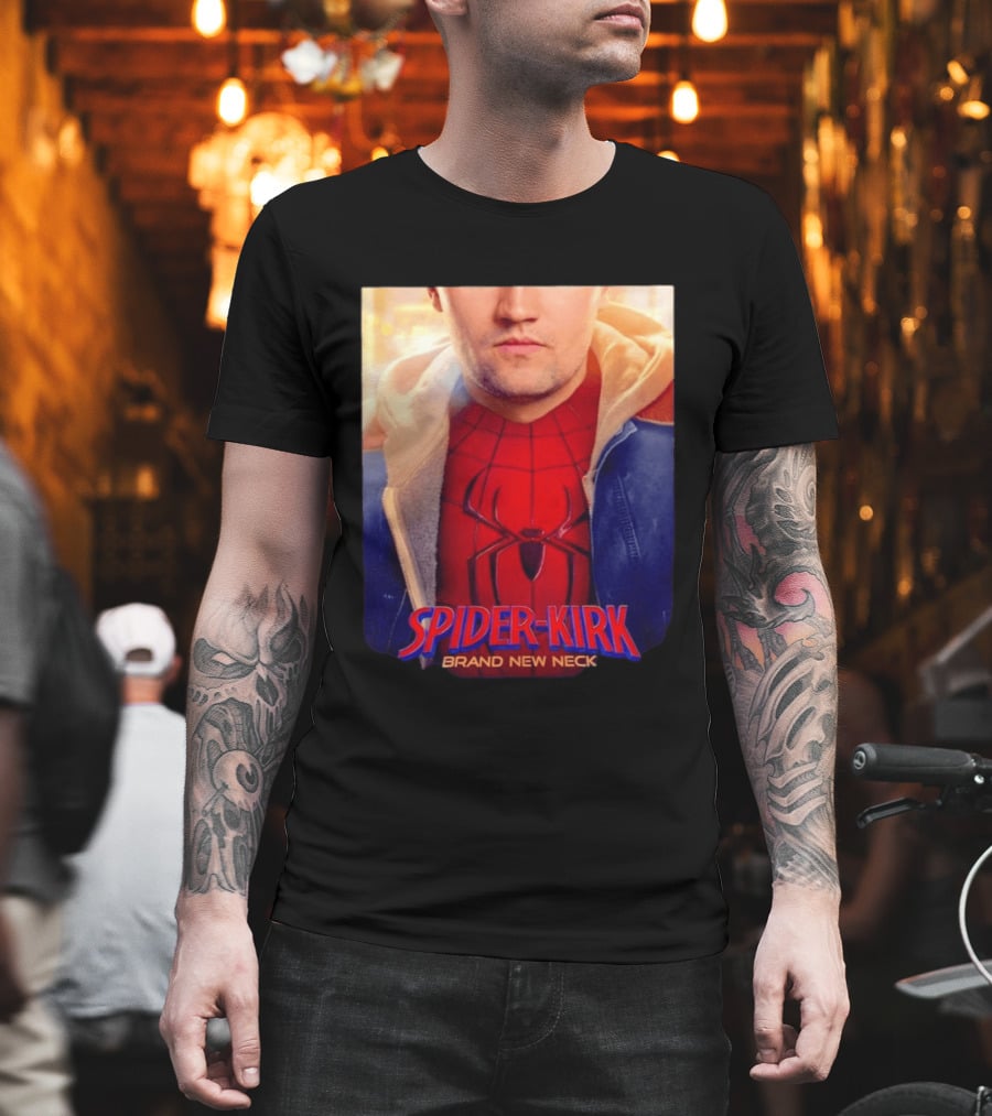 Spider Kirk Brand New Neck Spider Man X Charlie Kirk T-Shirt
