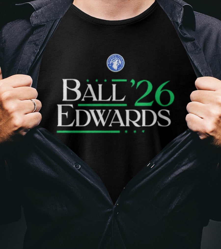 Ball Edwards 2026 Minnesota Timberwolves Campaign T-Shirt