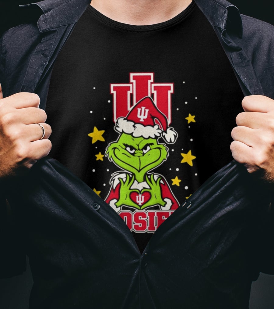 Hoosiers Christmas Grinch Indiana NCAA T-Shirt