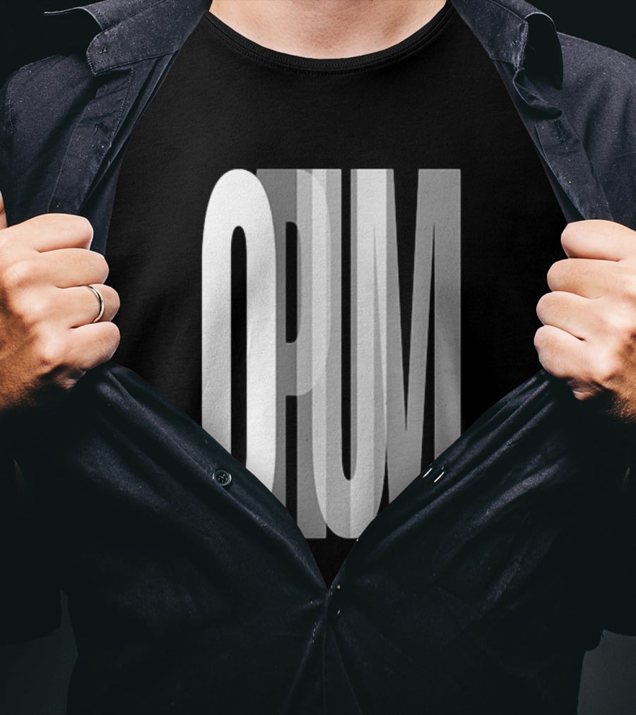 Opium Store Opium 00 Bold Text Optical Illusion T-Shirt