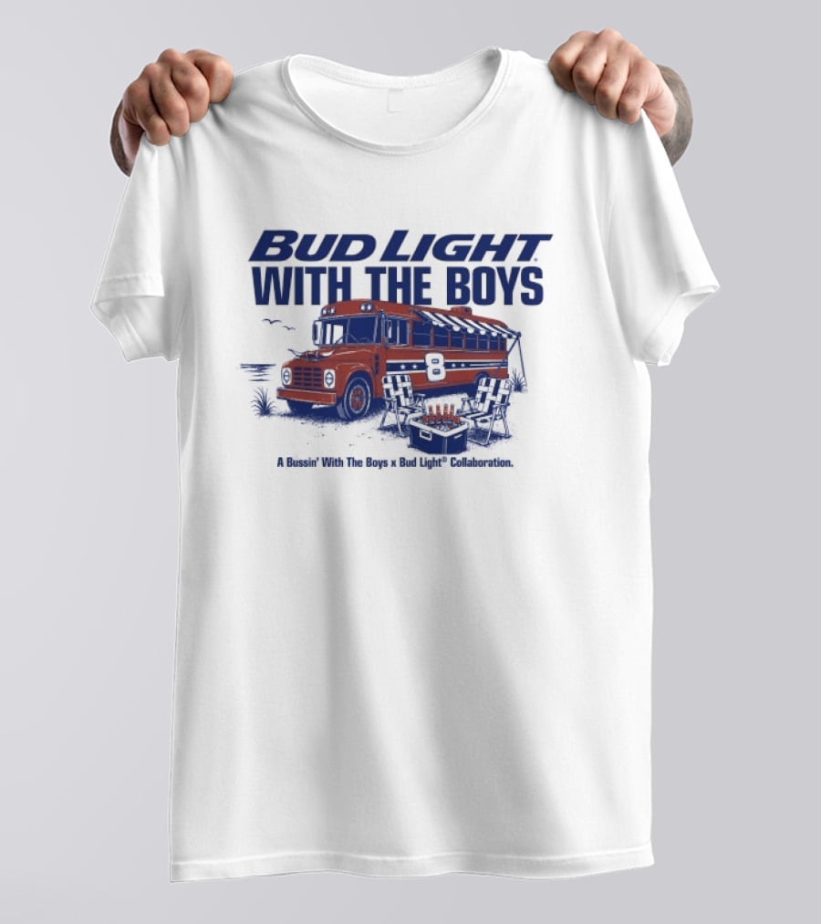 Bud Light With The Boys Beer Bus Adventure T-Shirt
