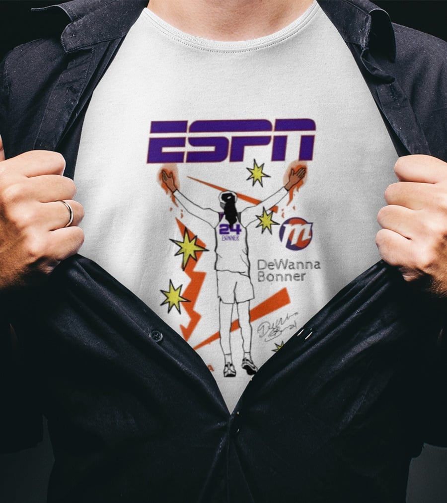 ESPN DeWanna Bonner No 24 WNBA Sun Mercury Round21 T-Shirt