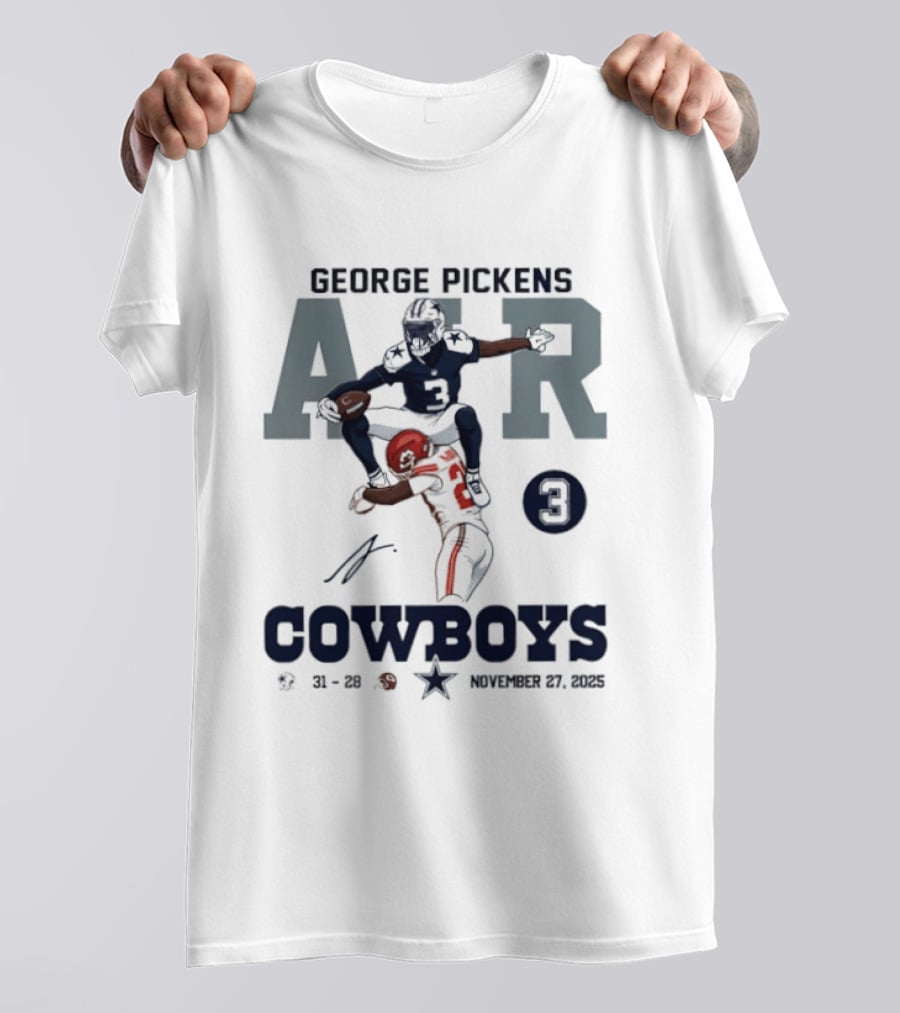 George Pickens Cowboys Air 11 30 23 T-Shirt