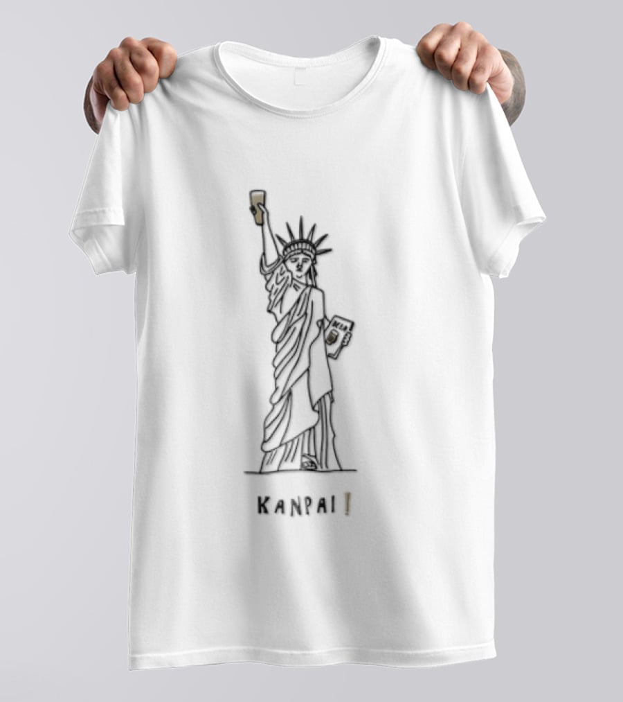 Kanpai Statue Of Liberty Holding Beer Celebration T-Shirt
