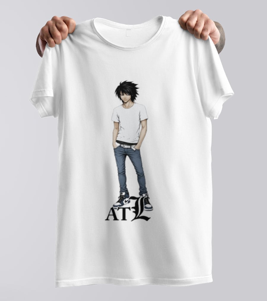 L Death Note Character ATL Style Anime Manga Fashion T-Shirt