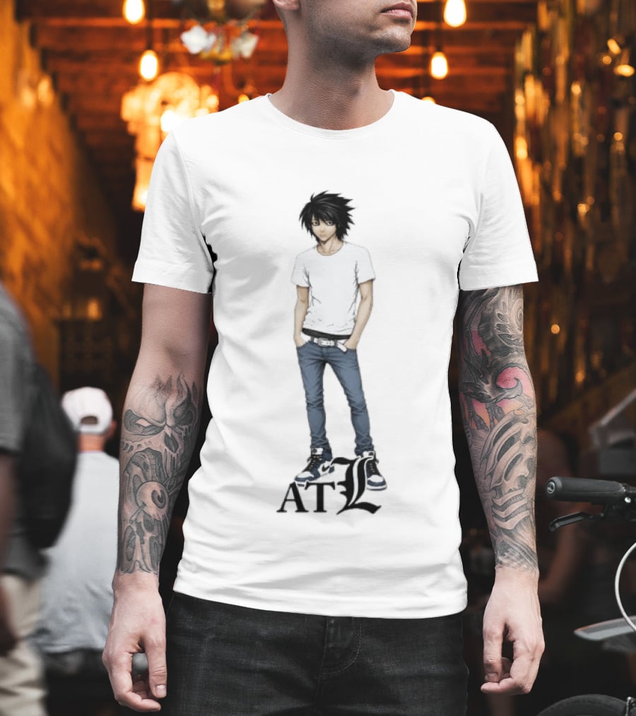 L Death Note Character ATL Style Anime Manga Fashion T-Shirt
