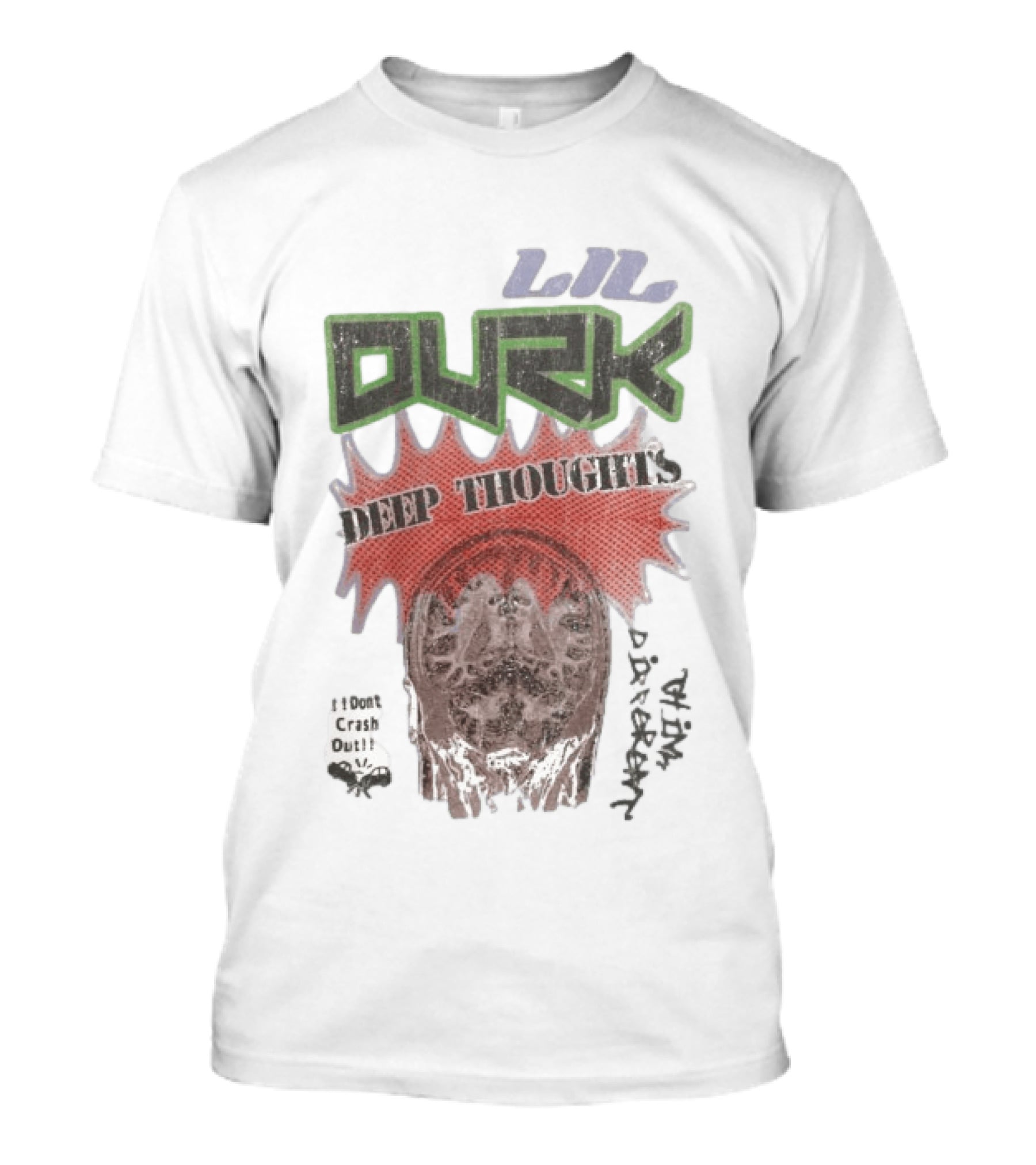 Lil Durk Deep Thoughts 100% Crash Out Brain Power Vortex T-Shirt