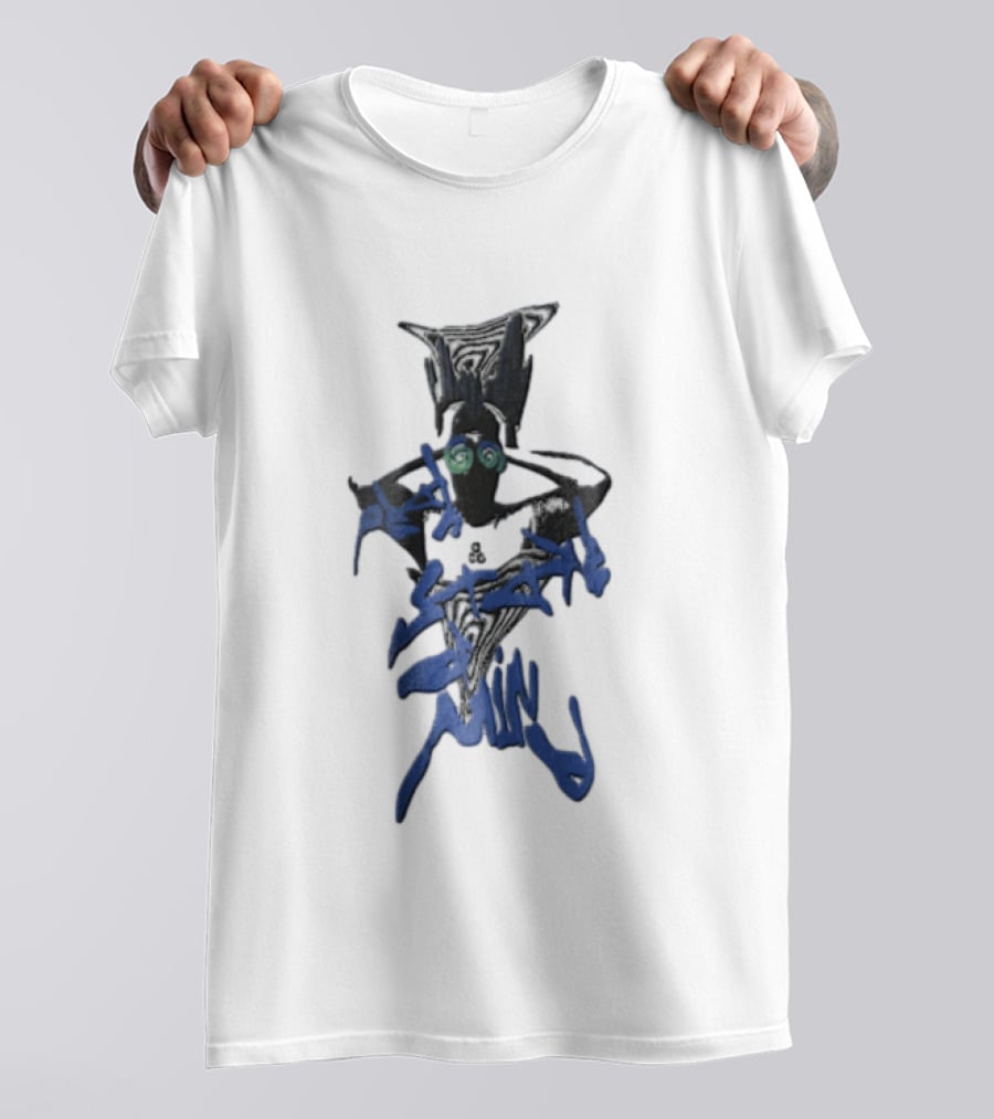 Peak State Of Mind Swirling Eyes Abstract Figure Hands On Head T-Shirt