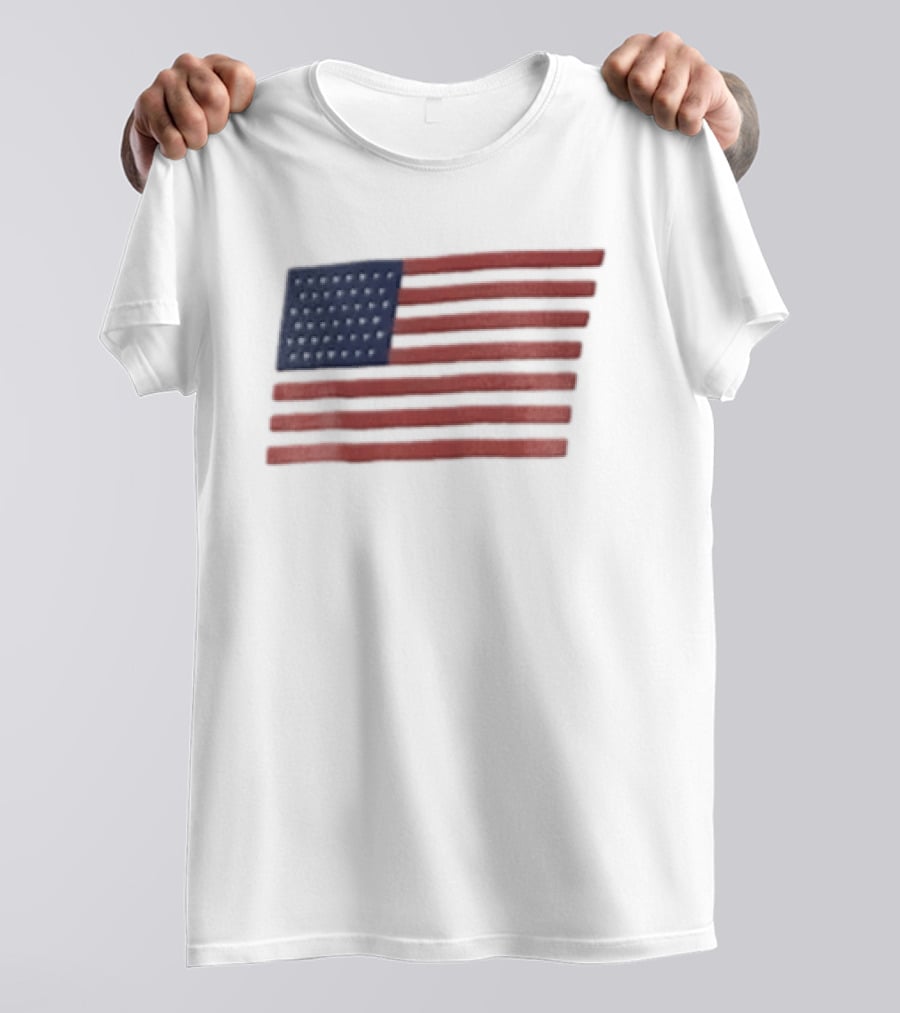 Pure Baseball American Flag Grey Stars And Stripes Iconic Heritage T-Shirt