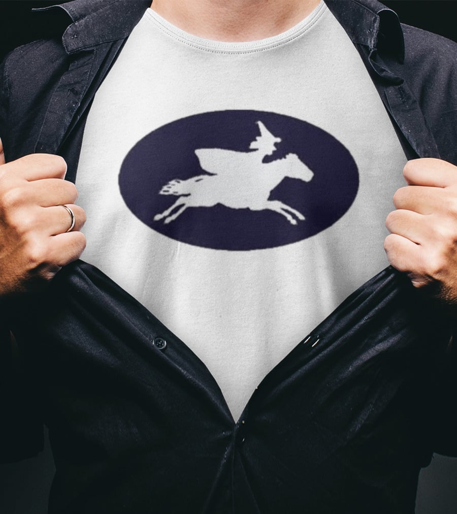 Witch Riding Horse Halloween T-Shirt