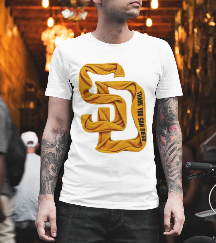 San Diego Padres Thank You San Diego SD Scarf T-Shirt
