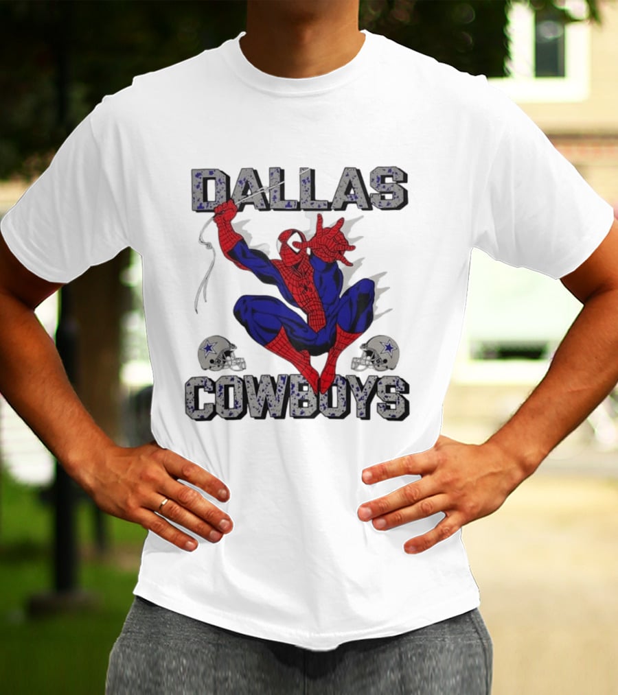 Dallas Cowboys Spider Man Marvel Super Hero NFL T-Shirt