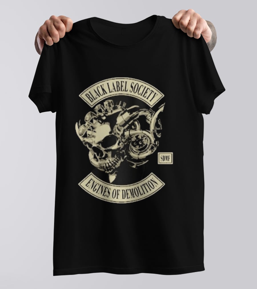 Black Label Society Engines Of Demolition Skull SDMF T-Shirt