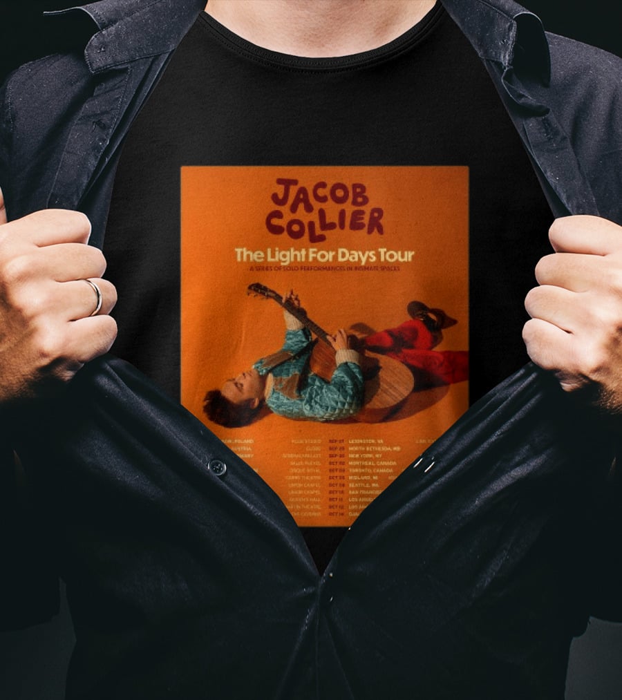 Jacob Collier The Light For Days Tour 2026 A Series Of Solo Performances In Intimate Spaces T-Shirt