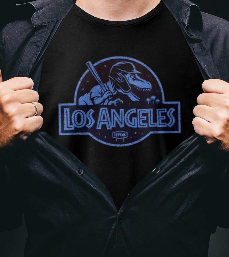 Los Angeles Rex ITFDB Baseball Distressed T-Shirt