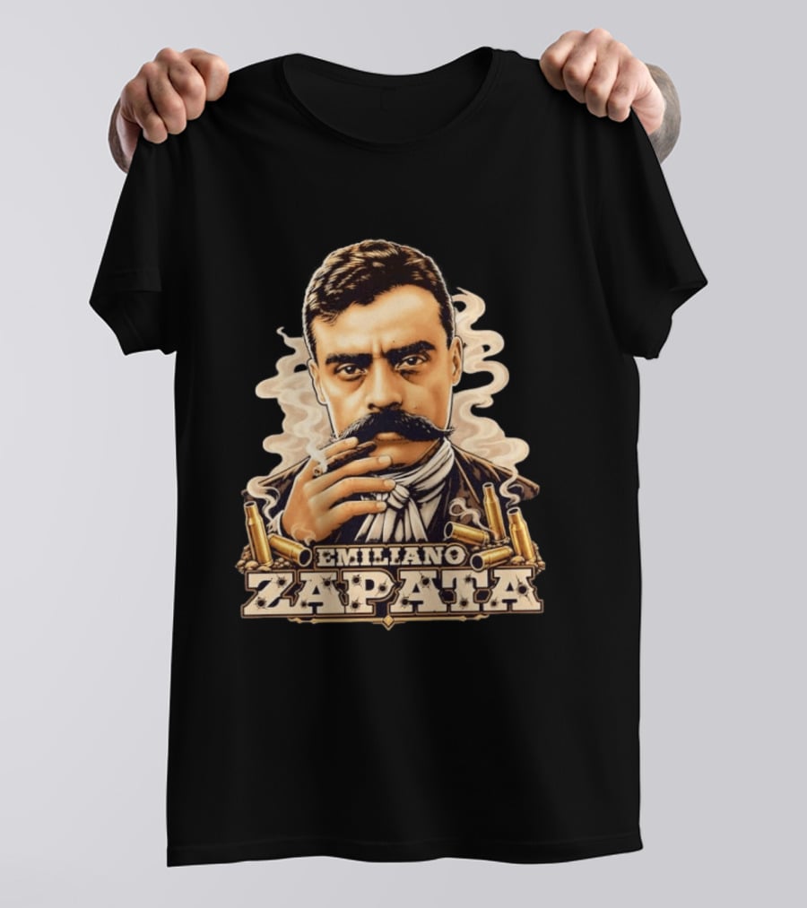 Emiliano Zapata Mexican Revolution Smoking Gun T-Shirt