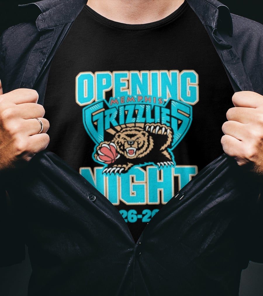 NBA Opening Night 2026 2027 Memphis Grizzlies T-Shirt