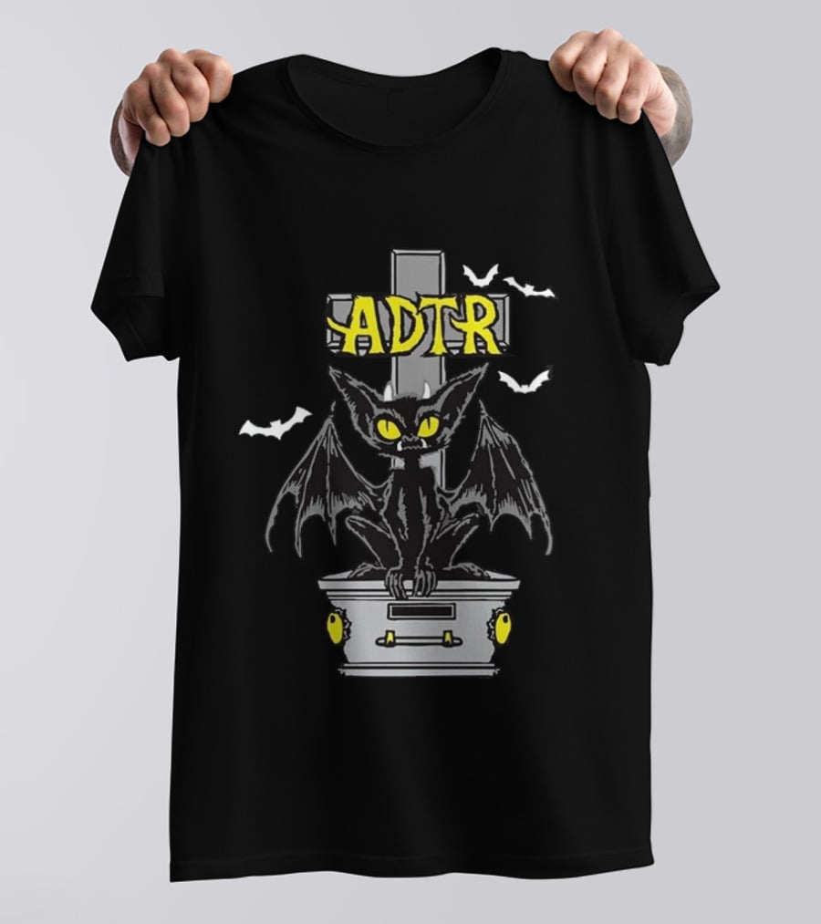 ADTR Halloween 2026 Dead And Buried Gargoyle With Bats T-Shirt